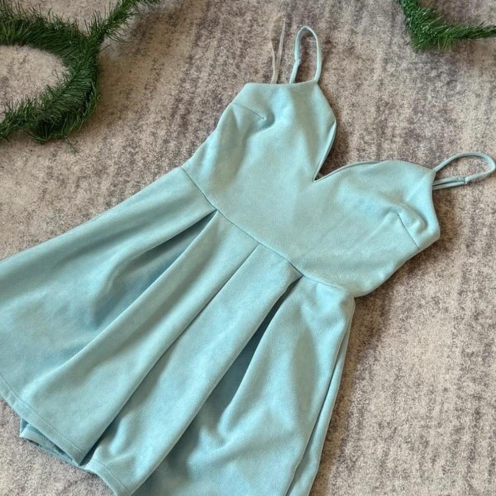 Light Blue Spaghetti Strap Dress